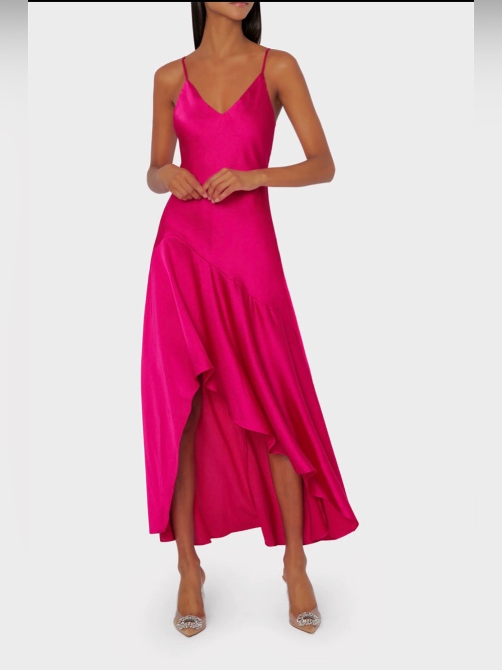 Milly Kali Cascade Dress Sparkle Pink